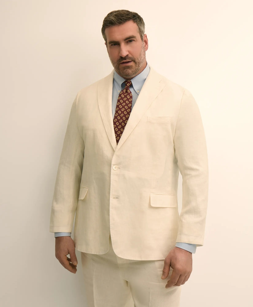 Men Big & Tall Linen Suit Jacket - Brooks Brothers