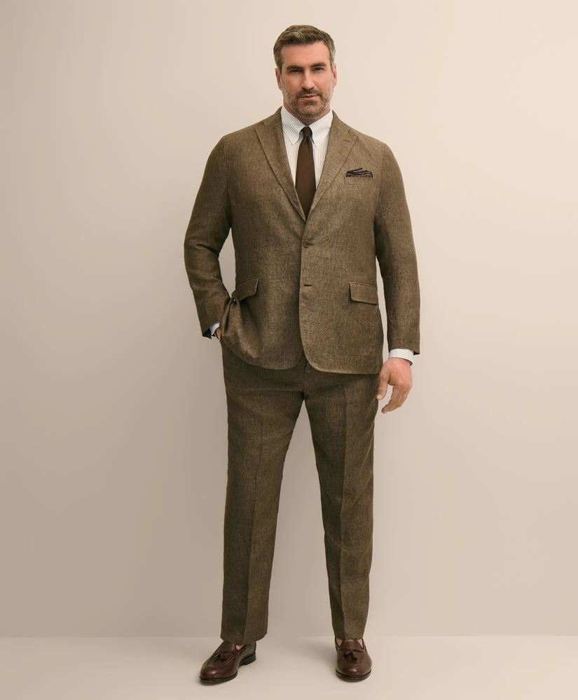 Men Big & Tall Linen Suit Pants - Brooks Brothers Discount