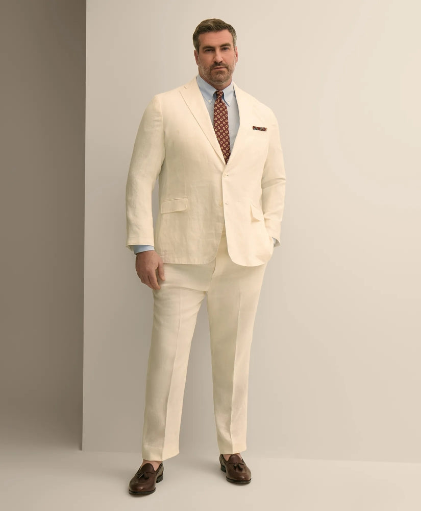 Men Big & Tall Linen Suit Pants - Brooks Brothers Discount