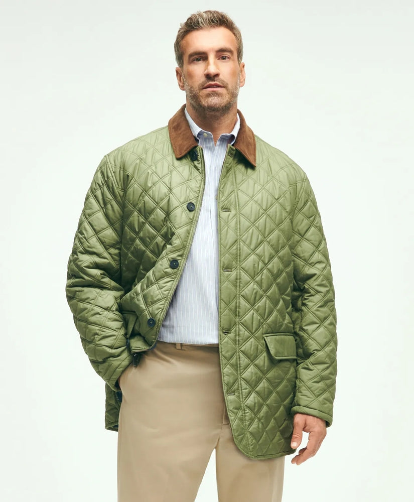 Sale Big & Tall Paddock Diamond Quilted Coat - Brooks Brothers Online