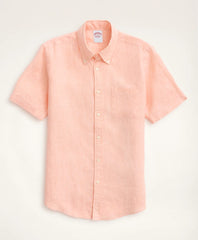 Shirts Big & Tall Sport Shirt,  Short-Sleeve Irish Linen - Brooks Brothers Outlet