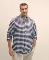 Sale Big & Tall Stretch Cotton Non-Iron Oxford Polo Button Down Collar, Royal Stewart Tartan Shirt - Brooks Brothers Outlet