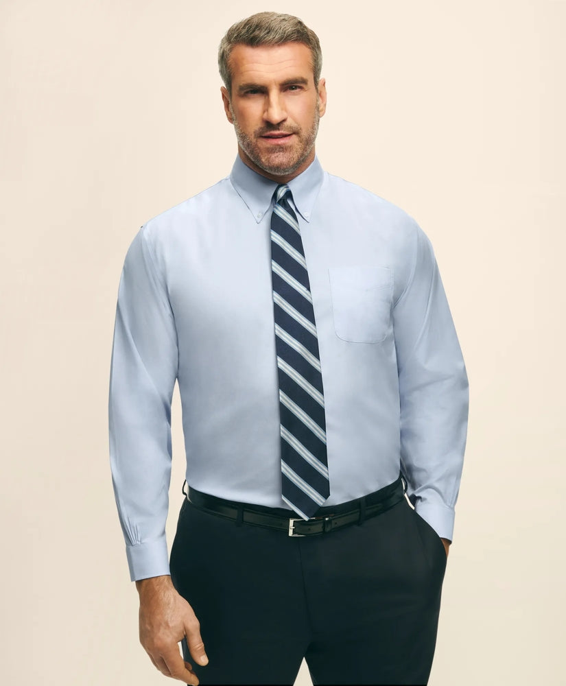 Shirts Big & Tall Stretch Dress Shirt, Non-Iron Pinpoint Button-Down Collar - Brooks Brothers For sale