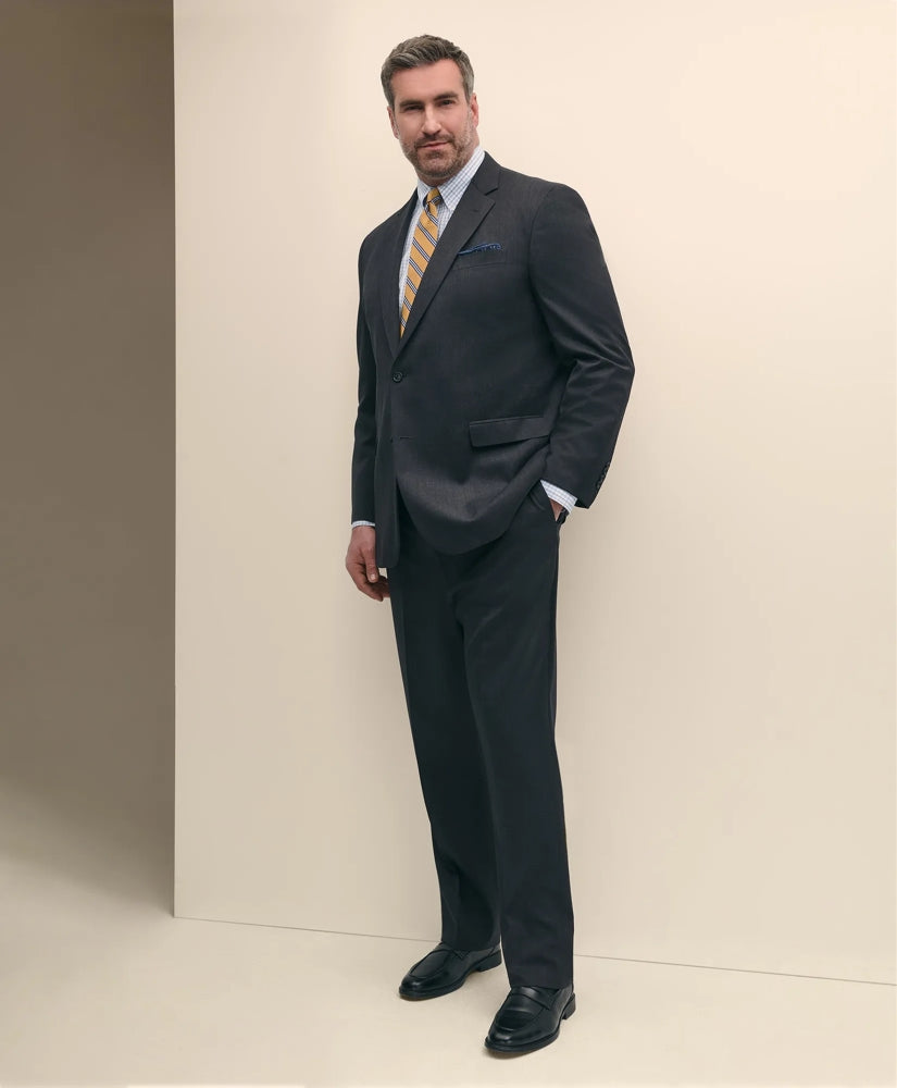 Tailored Big & Tall Stretch Wool Two-Button 1818 Suit - Brooks Brothers US