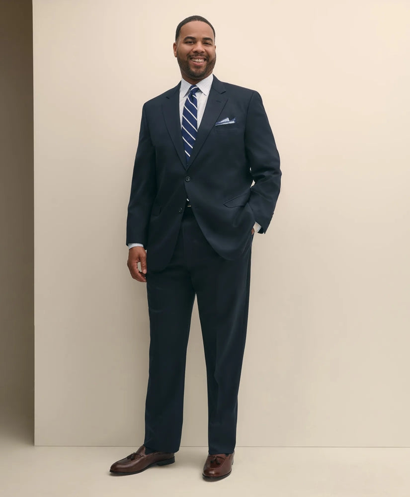 Tailored Big & Tall Stretch Wool Two-Button 1818 Suit - Brooks Brothers US