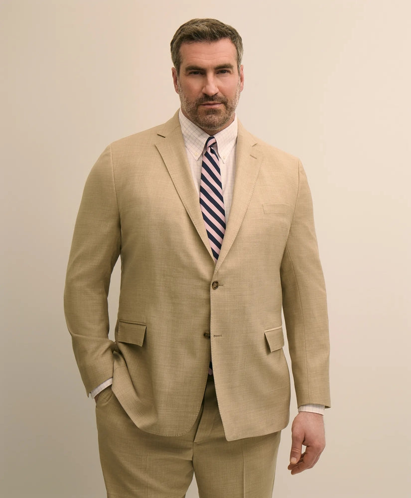Men Big & Tall Stretch Wool Suit Jacket - Brooks Brothers