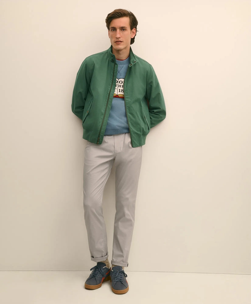 Men Bomber Jacket in Cotton Blend - Brooks Brothers