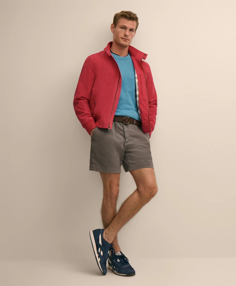 Men Bomber Jacket in Cotton Blend - Brooks Brothers