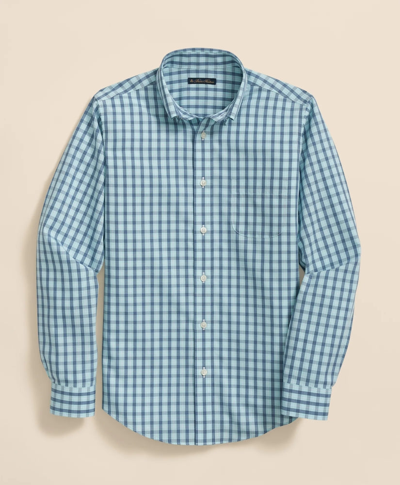 Boys Boys Non-Iron Broadcloth Polo Button-Down Collar Check Sport Shirt - Brooks Brothers US