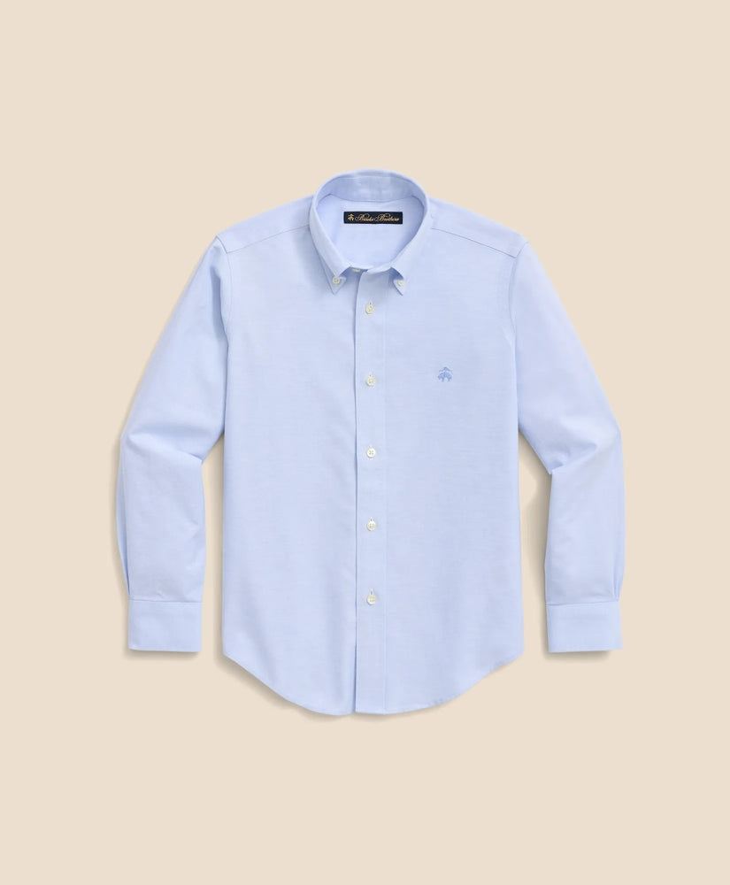 Boys Boys Non-Iron Stretch Cotton Oxford Sport Shirt - Brooks Brothers Gift