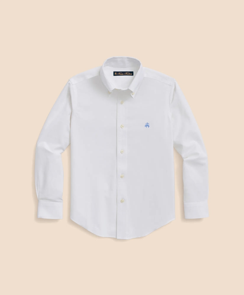 Boys Boys Non-Iron Stretch Cotton Oxford Sport Shirt - Brooks Brothers Gift