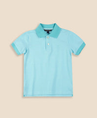Boys Boys Stretch Cotton Contrast Pique Polo Shirt - Brooks Brothers