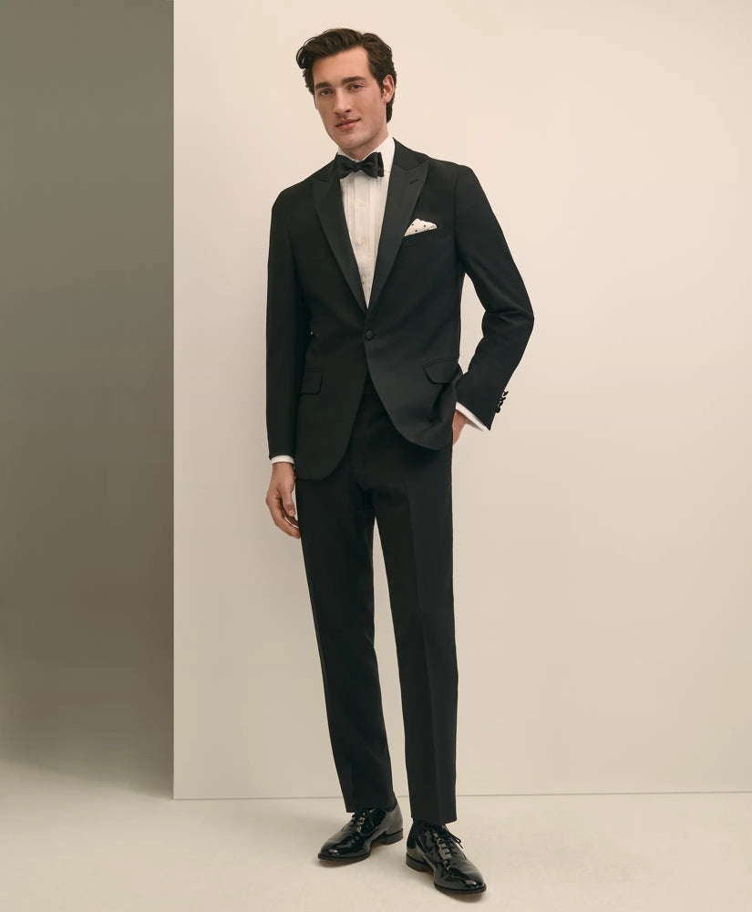 Tailored Brooks Brothers Explorer Collection Classic Fit Wool Tuxedo Pants - Brooks Brothers Online