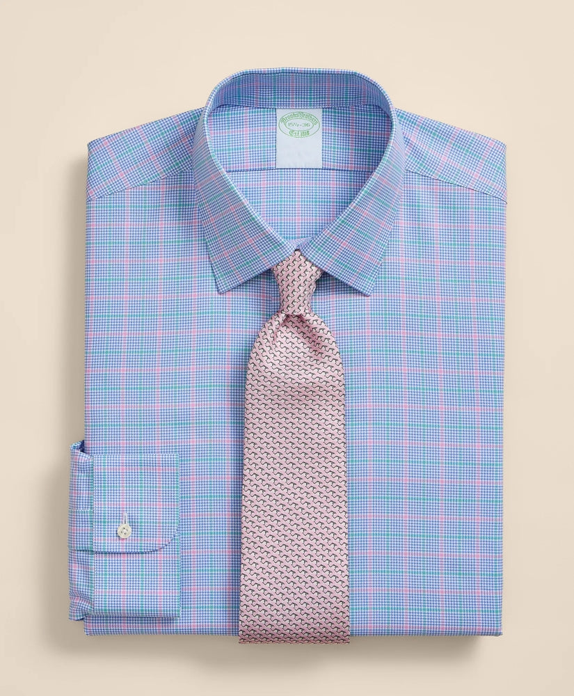 Men Brooks Brothers Explorer Collection Non-Iron Twill Ainsley Collar, Check Dress Shirt - Brooks Brothers sale