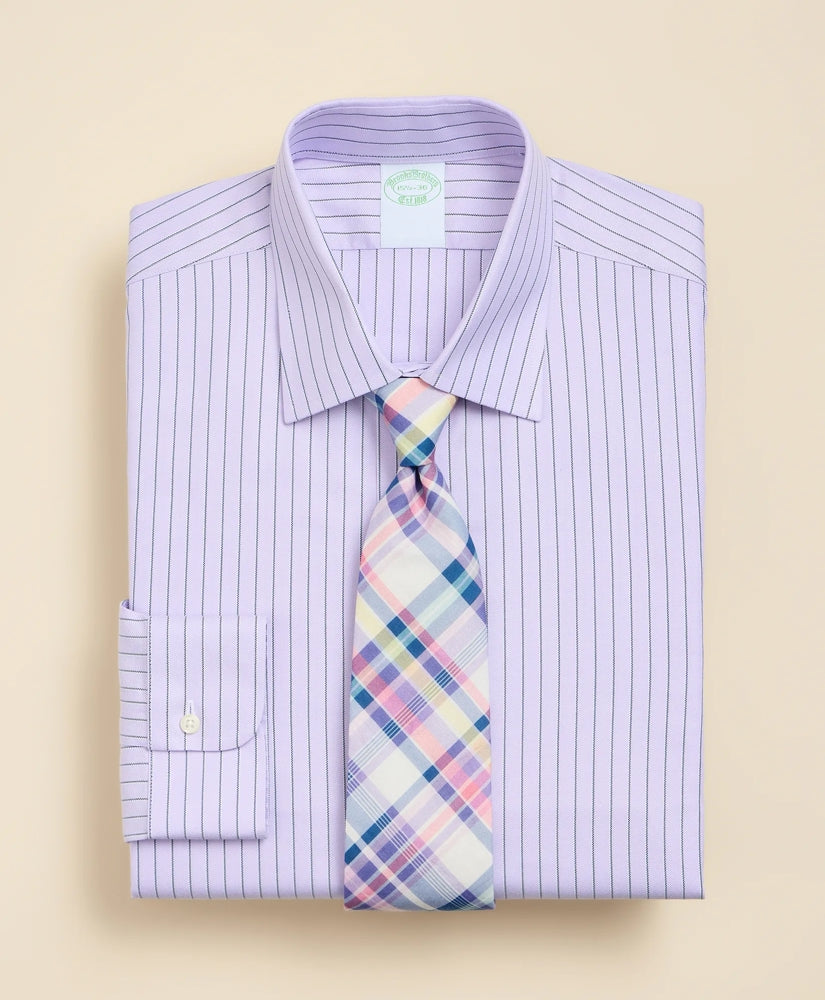 Men Brooks Brothers Explorer Collection Non-Iron Twill Ainsley Collar, Pinstripe Dress Shirt - Brooks Brothers US