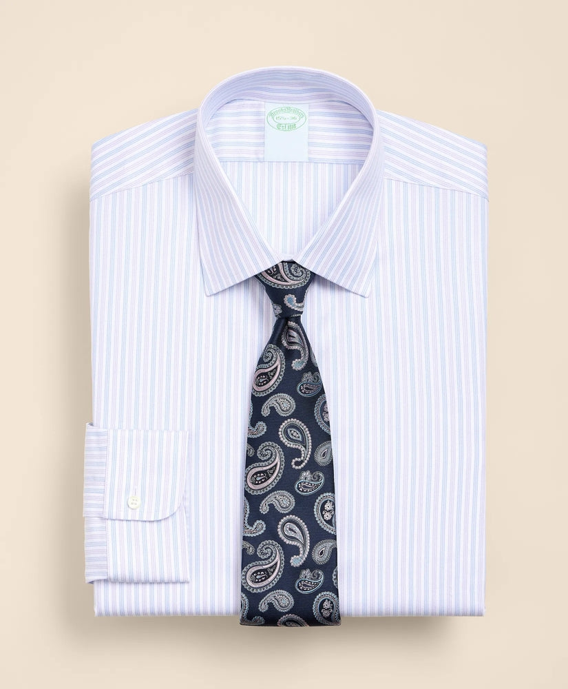 Men Brooks Brothers Explorer Collection Non-Iron Twill Ainsley Collar, Triple Stripe Dress Shirt - Brooks Brothers On sale