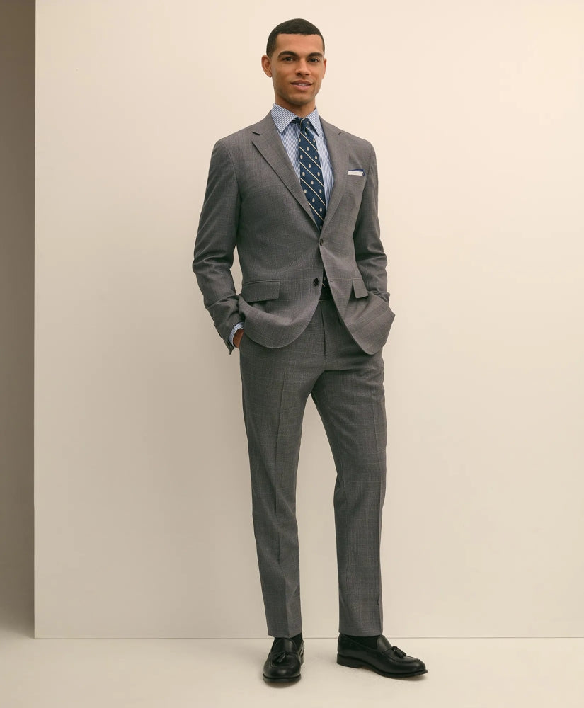 Sale Brooks Brothers Explorer Collection Slim Fit Wool Overcheck Suit Pants - Brooks Brothers