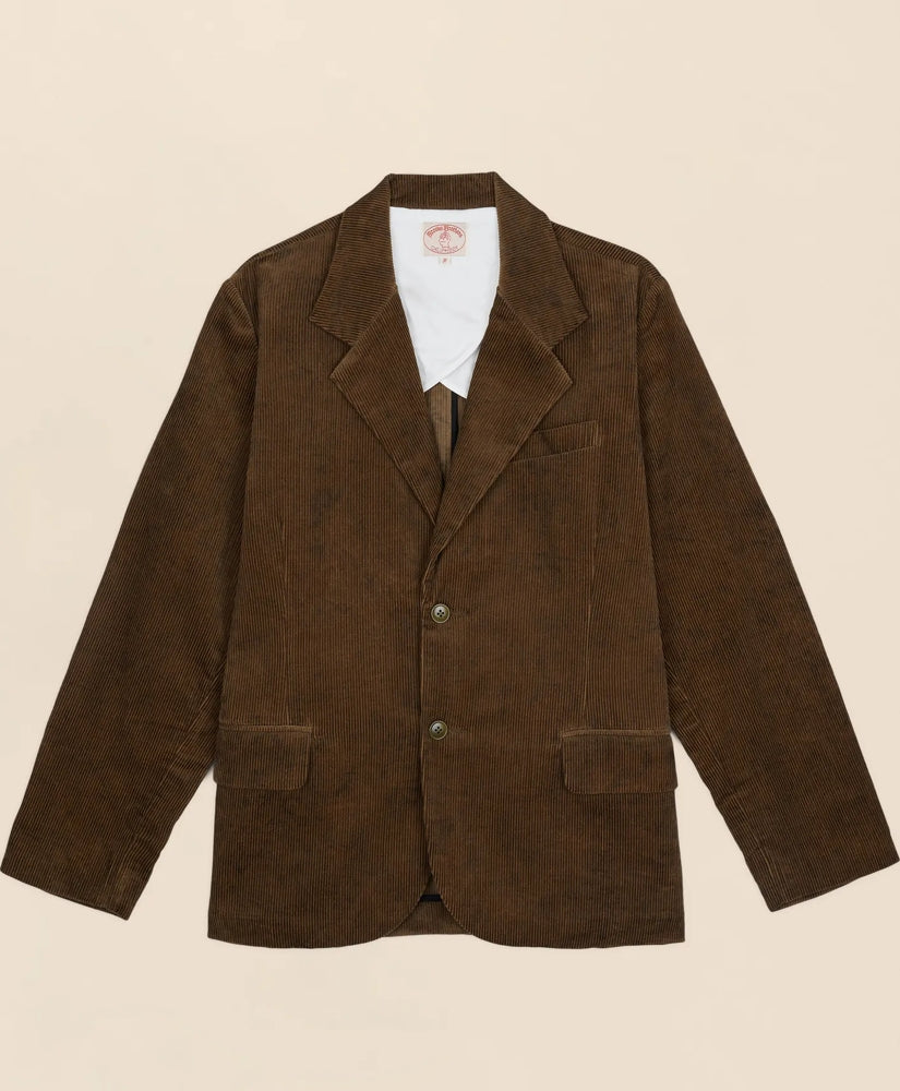 Men Brooks Brothers x Brain Dead Cotton Corduroy Embroidered Emblem Suit Jacket - Brooks Brothers