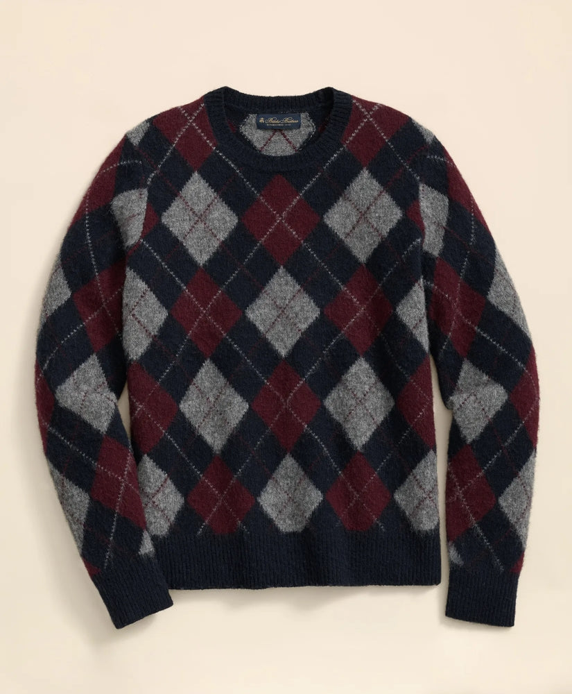 Sale Brushed Wool Argyle Sweater - Brooks Brothers sale
