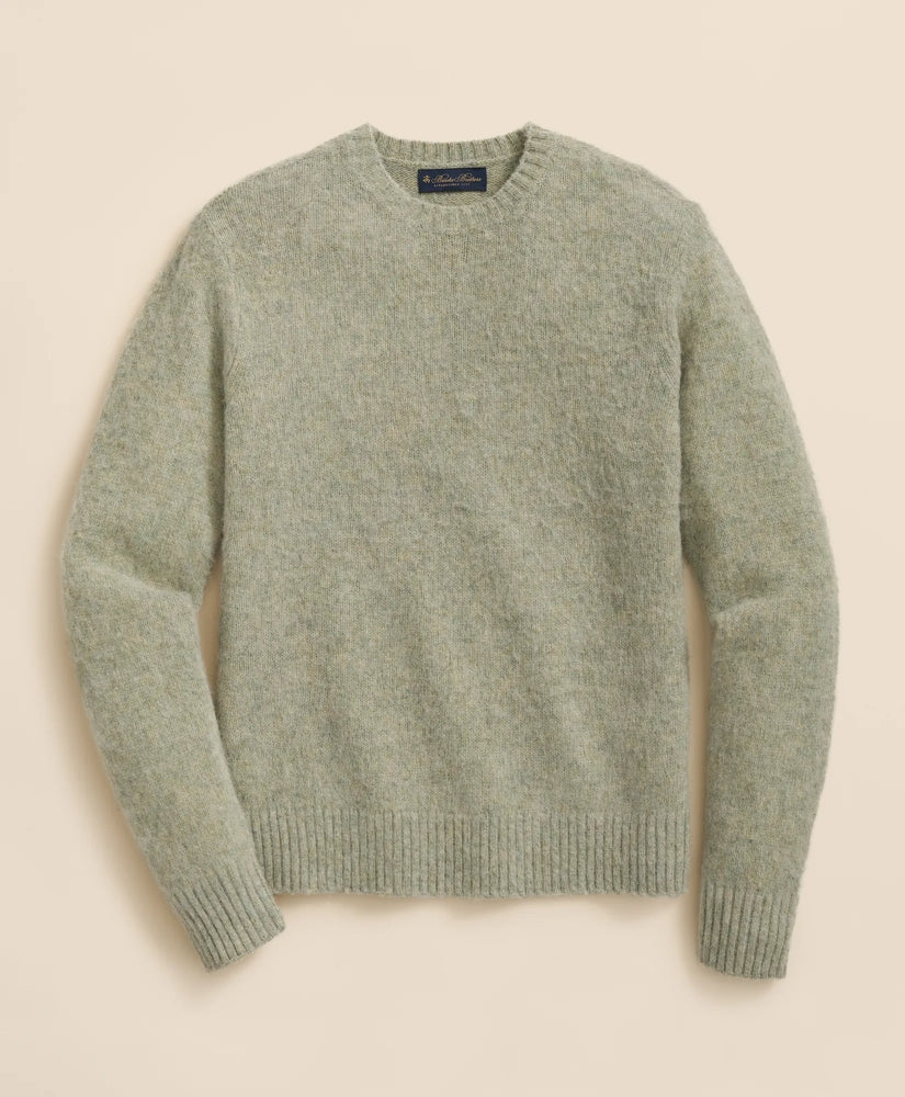 Tailored Brushed Wool Crewneck Sweater