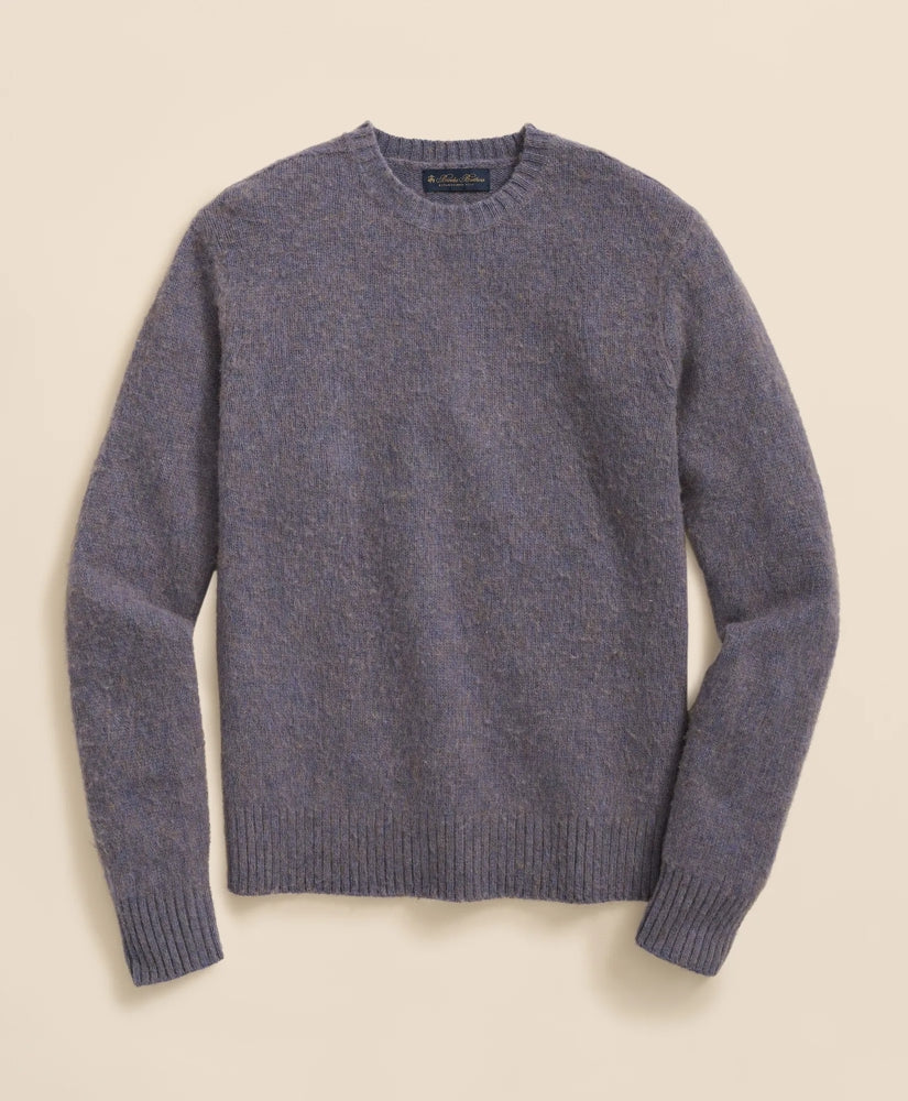 Tailored Brushed Wool Crewneck Sweater