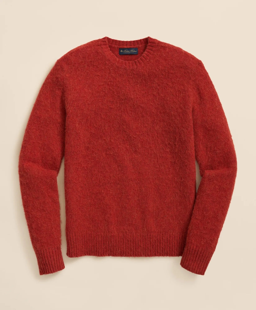 Tailored Brushed Wool Crewneck Sweater