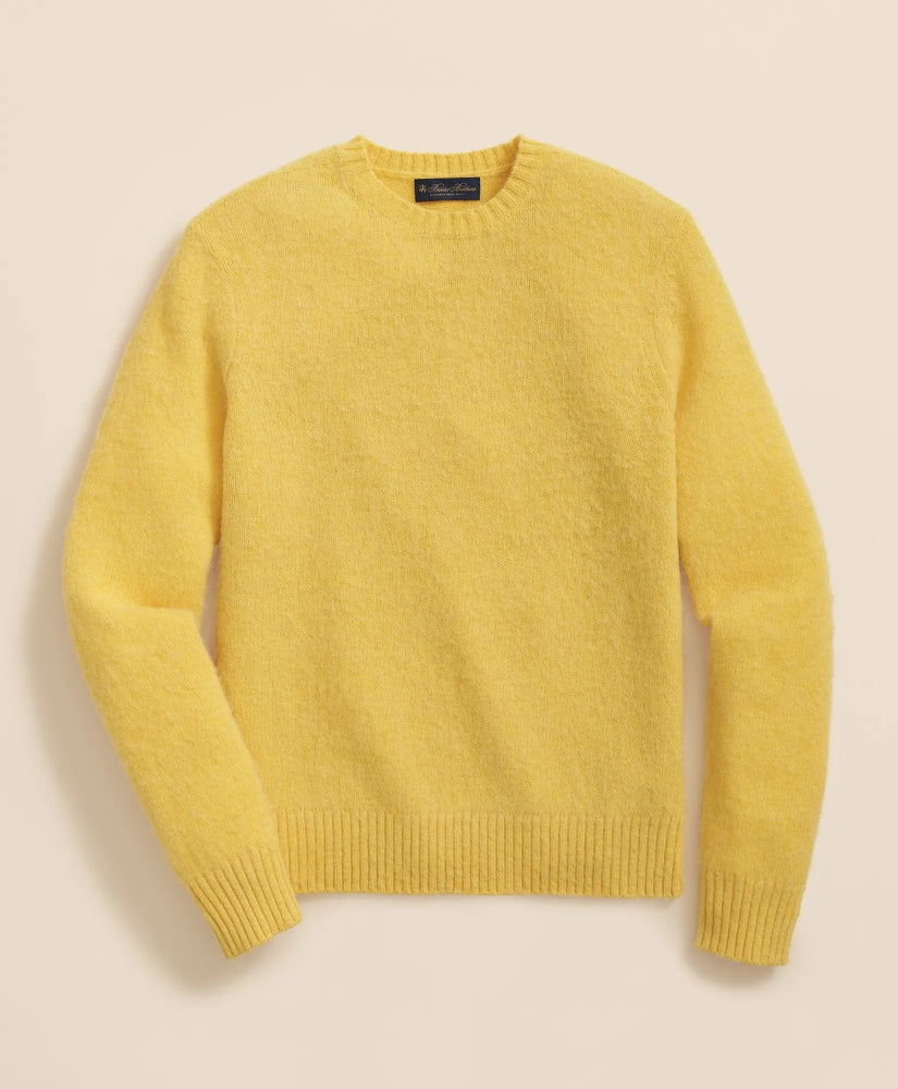 Tailored Brushed Wool Crewneck Sweater