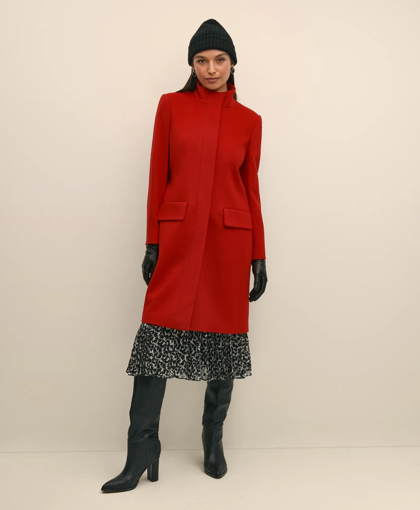 Women Brushed Wool Coat - Brooks Brothers Online