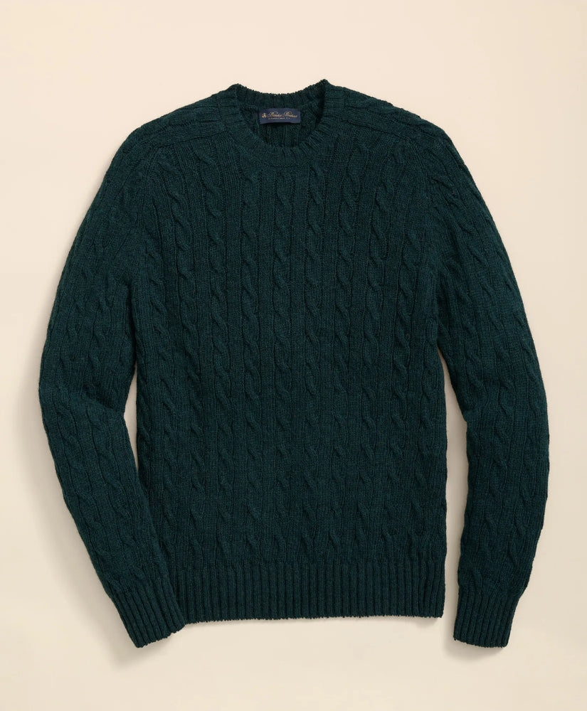 Sale Cable Crewneck Sweater in Shetland Wool - Brooks Brothers On sale
