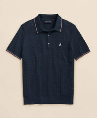 Men Cable Knit Archive Tennis Polo in Supima - Brooks Brothers Gift