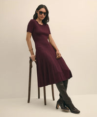 Sale Cable-Knit Fit-and-Flare Sweater Dress - Brooks Brothers Discount