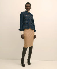 Women Camel Hair Pencil Skirt - Brooks Brothers Discount