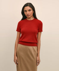 Women Cashmere Short-Sleeve Shell