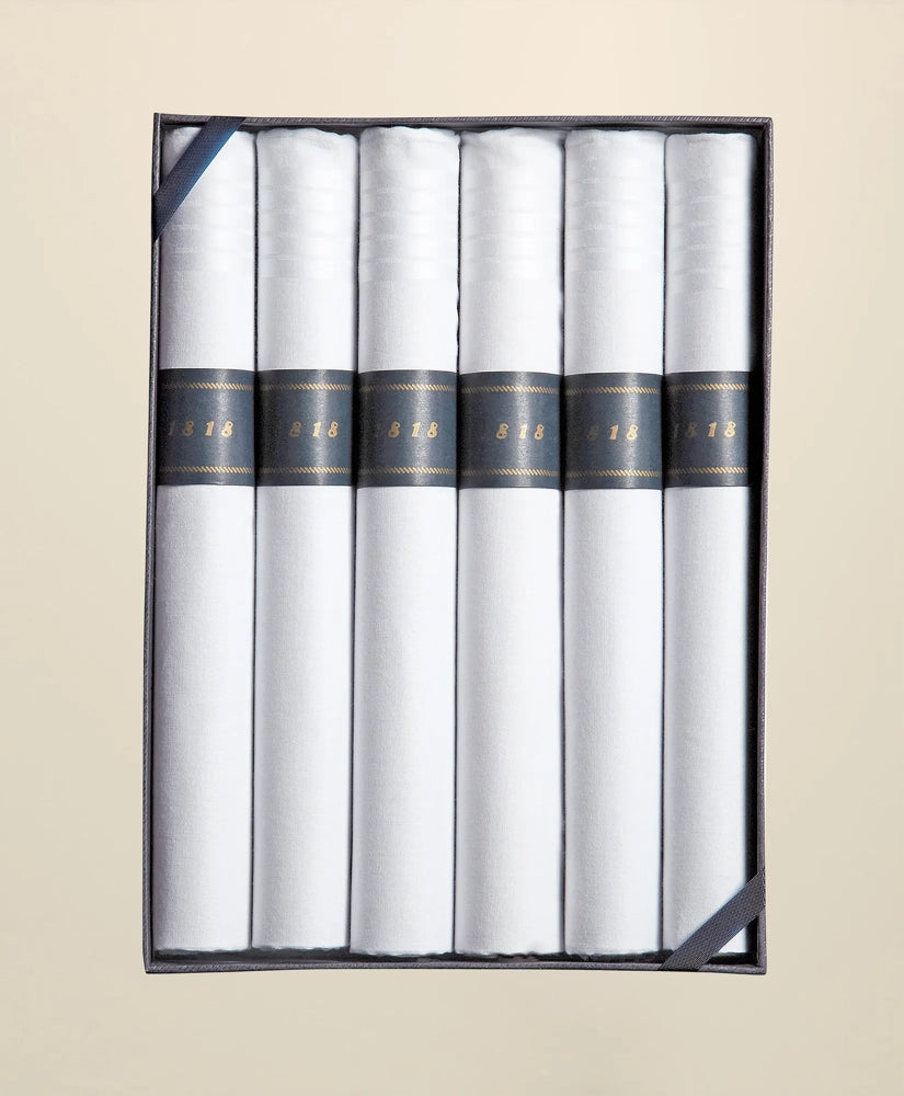 Men Cigar-Rolled Handkerchiefs-Set of 6 - Brooks Brothers For sale