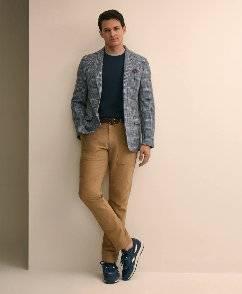 Men Classic Fit Cotton-Linen-Wool Hopsack Sport Coat - Brooks Brothers On sale