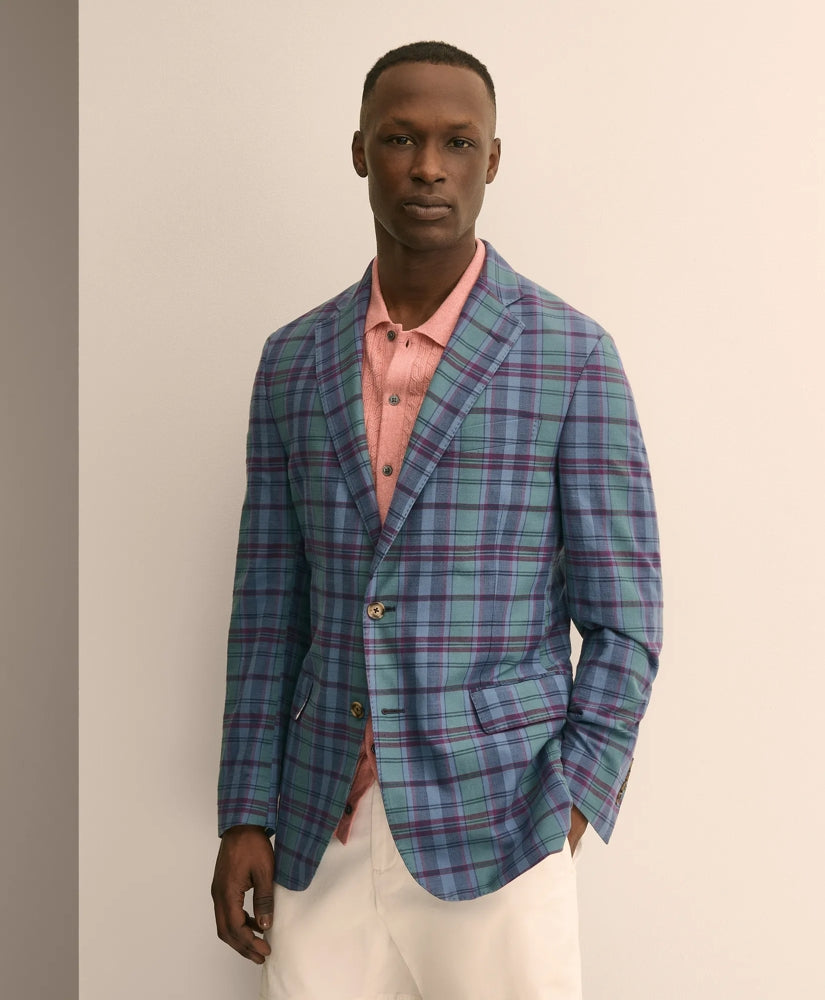 Men Classic Fit Cotton Madras Sport Coat - Brooks Brothers Gift