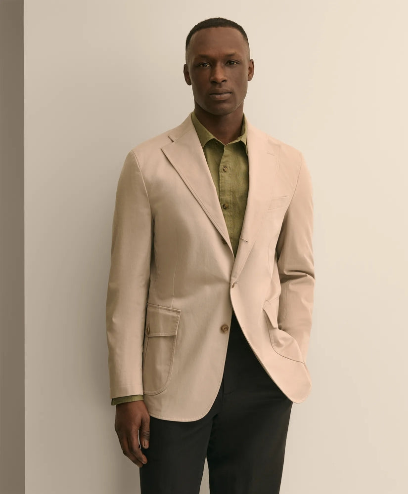Men Classic Fit Cotton Safari Sport Coat - Brooks Brothers Outlet