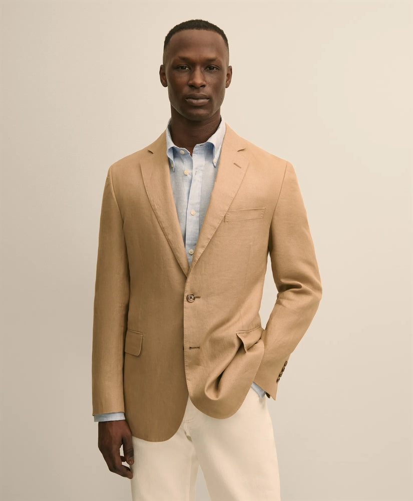 Men Classic Fit Linen 1818 Sport Coat - Brooks Brothers sale