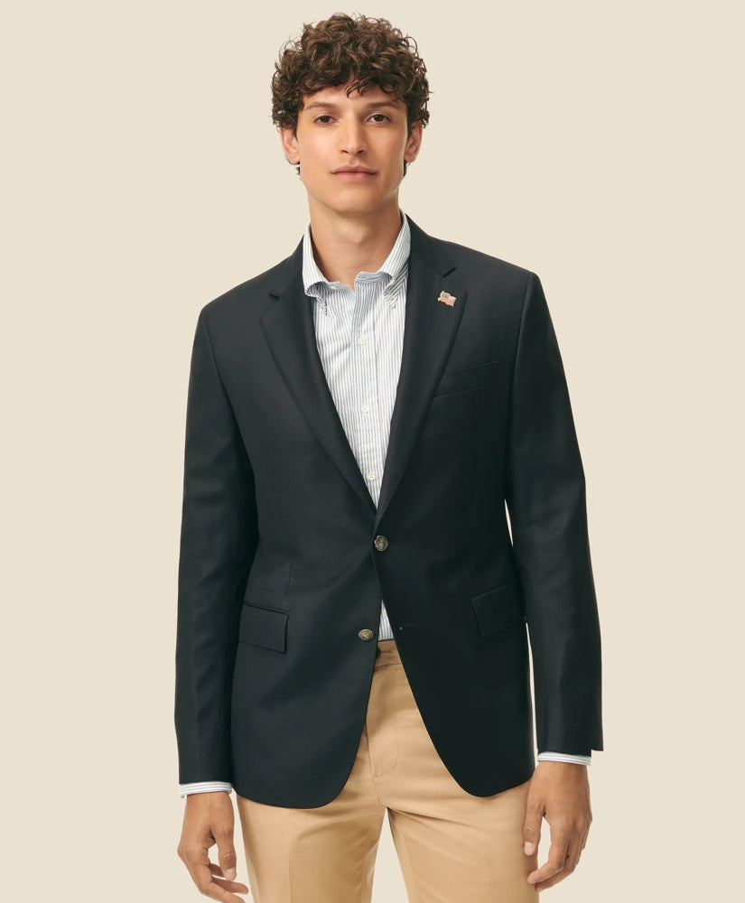 Men Classic Fit Stretch Saxxon™ Wool 1818 Blazer - Brooks Brothers Online