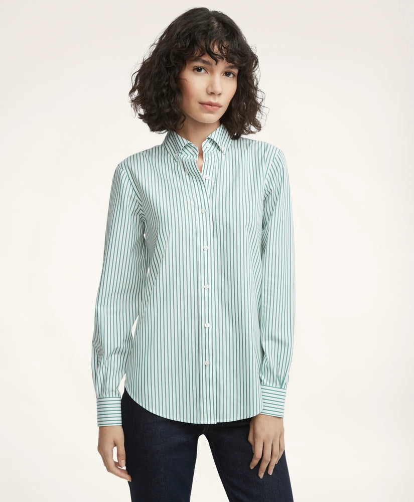 Women Classic Fit Stretch Supima - Brooks Brothers Outlet