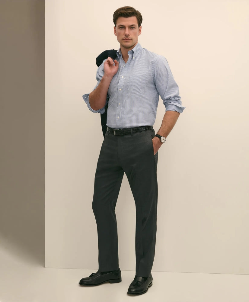 Men Classic Fit Wool 1818 Dress Pants - Brooks Brothers Outlet