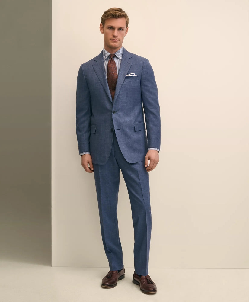 Tailored Classic Fit Wool Check 1818 Suit - Brooks Brothers Discount