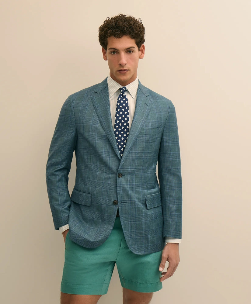 Men Classic Fit Wool Check Sport Coat - Brooks Brothers Discount