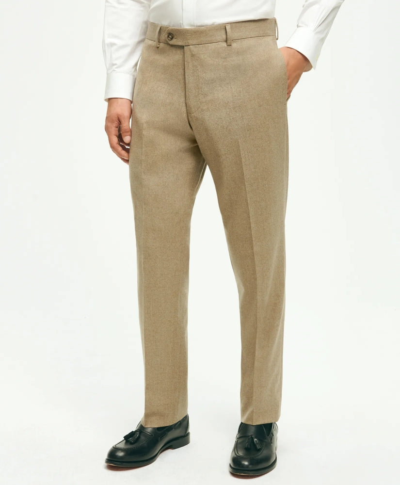 Men Classic Fit Wool Flannel Dress Pants - Brooks Brothers US