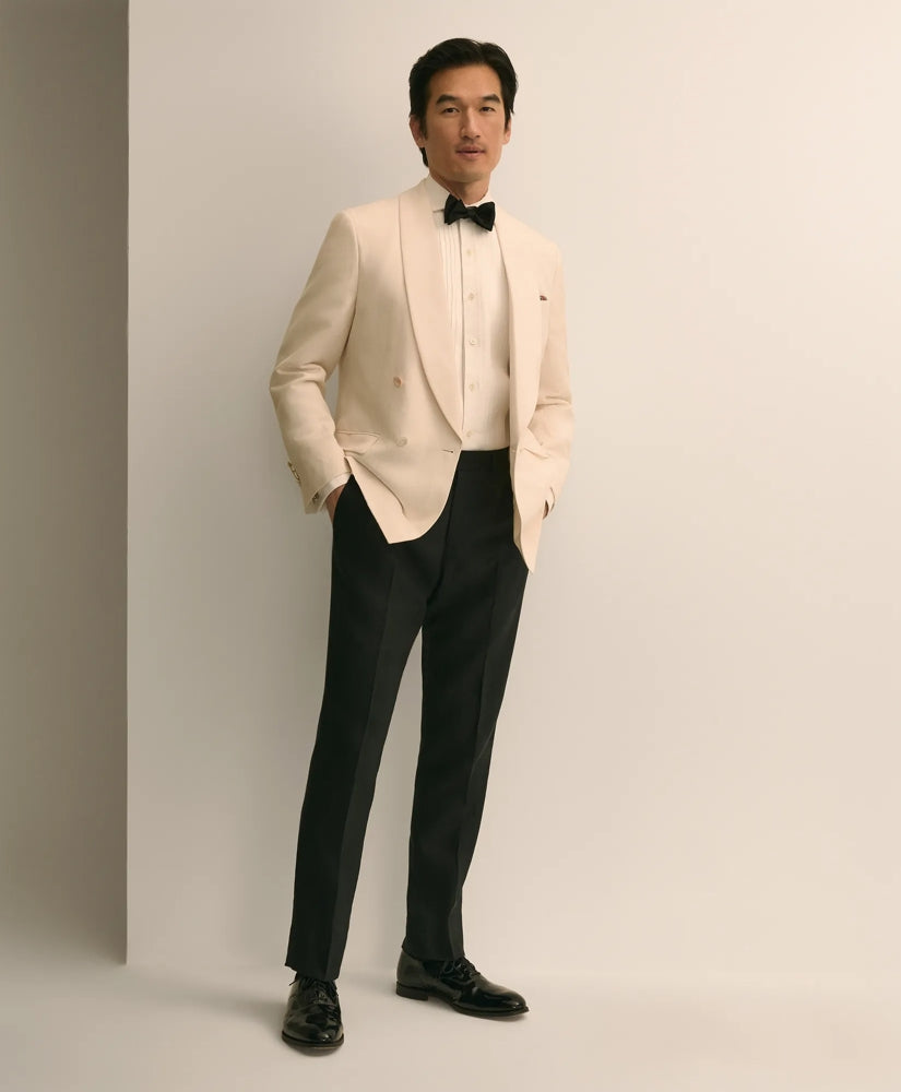 Men Classic Fit Wool-Linen 1818 Double-Breasted Dinner Jacket - Brooks Brothers Discount
