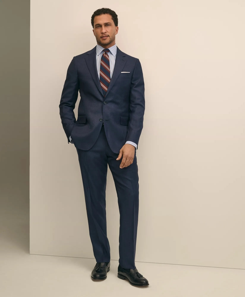 Tailored Classic Fit Wool Pinstripe 1818 Suit - Brooks Brothers Outlet