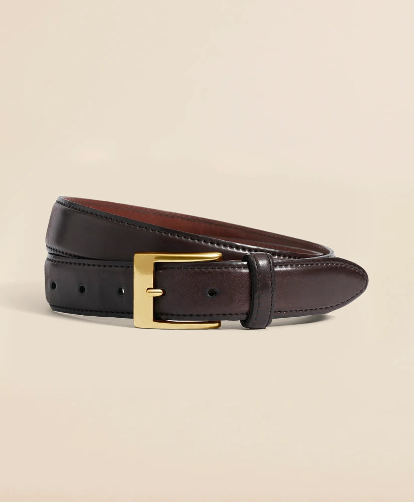 Men Cordovan Leather Belt - Brooks Brothers