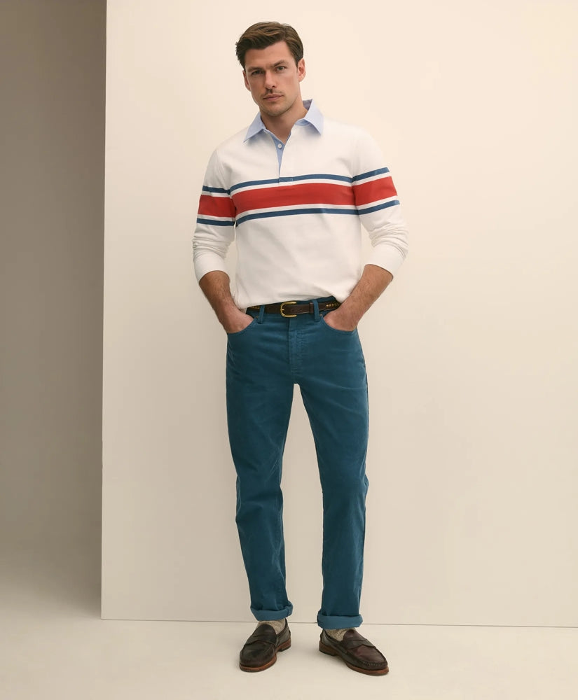 Men Cotton 5-Pocket Corduroy Pants
