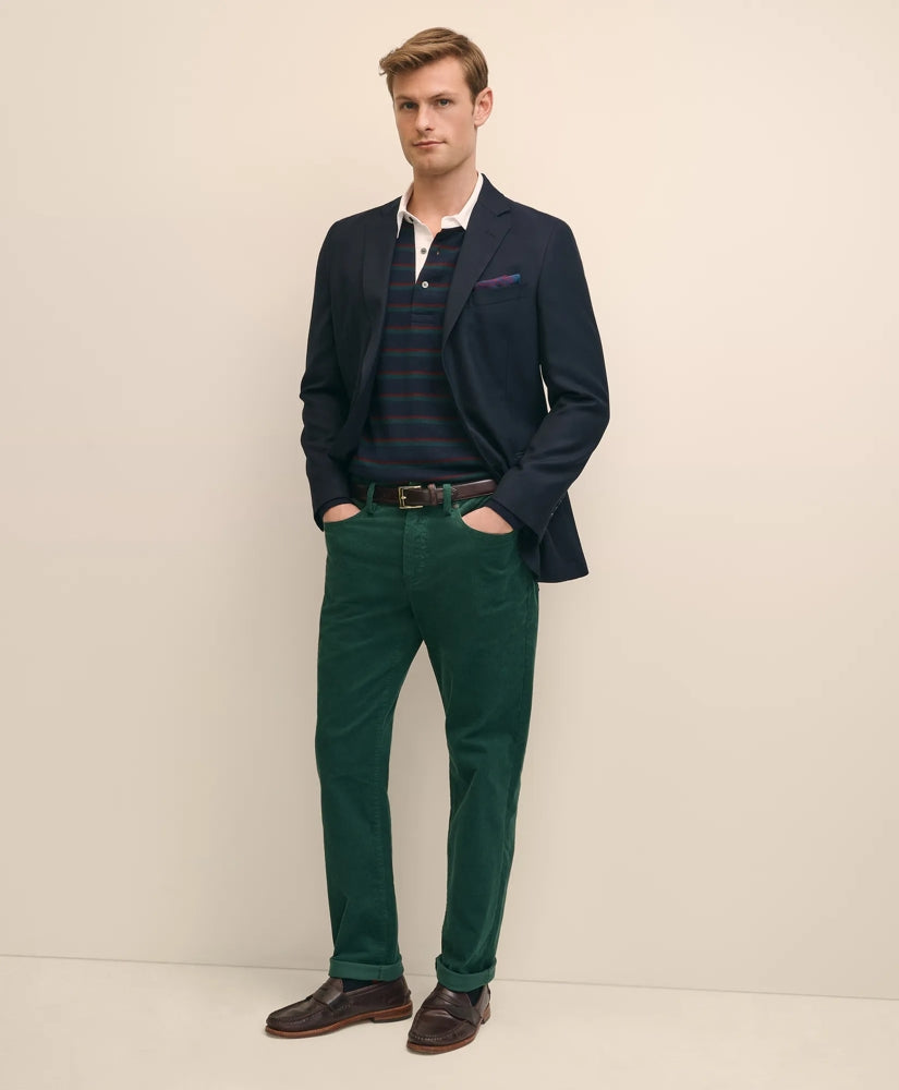 Men Cotton 5-Pocket Corduroy Pants