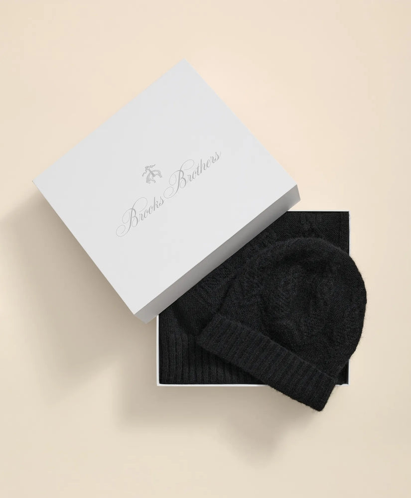 Sale Cotton-Alpaca-Wool Blend Hat & Scarf Boxed Set - Brooks Brothers